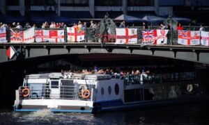 ‘This is biblical’: England fans blag lifts, camp and get ready for Euro 2024 final