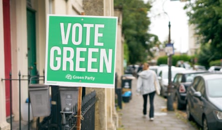 A Vote Green placard in Bristol