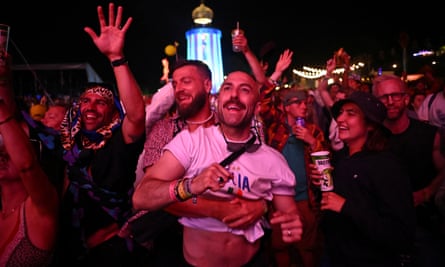 The crowd watching Peggy Gou on the Park Stage.