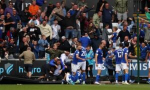 Collapse of advertising board in Cardiff’s draw at Swansea sparks safety concerns