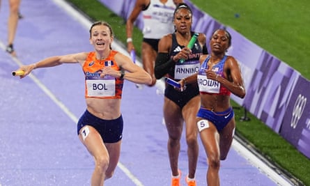 Femke Bol storms to victory in the mixed 4x400m relay