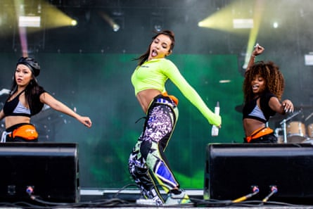 Tinashe performing at the Voodoo Music Experience in City Park, New Orleans in 2018.