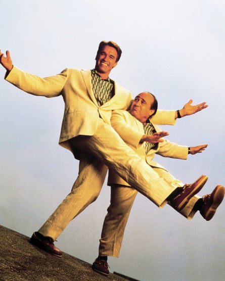 Dual purpose … Arnold Schwarzenegger and Danny DeVito in Twins.