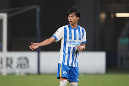 Kaoru Mitoma during the pre-season friendly match between Kashima Antlers and Brighton