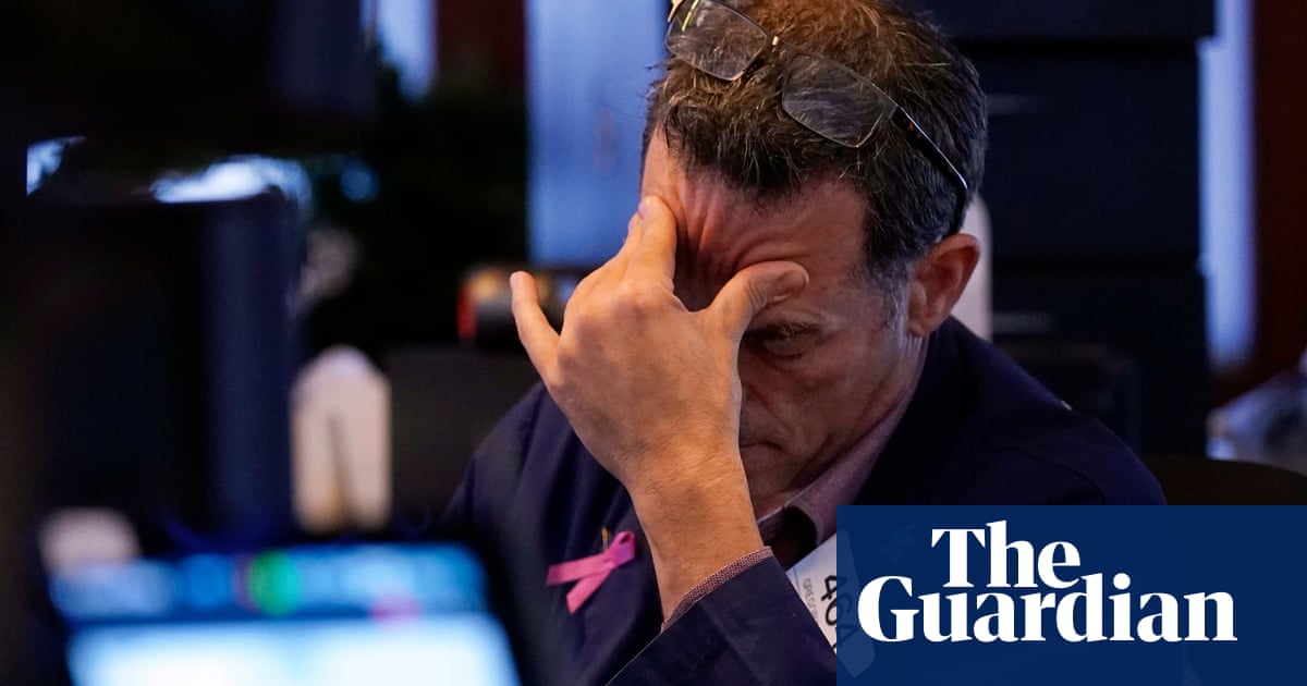 Shares in New York and London tumble on fears of US recession