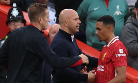 ‘We have to take care of him’: Slot on substituting unhappy Alexander-Arnold