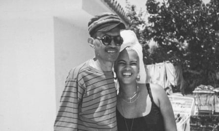 Neneh with her step-father Don Cherry in Spain, 1995.