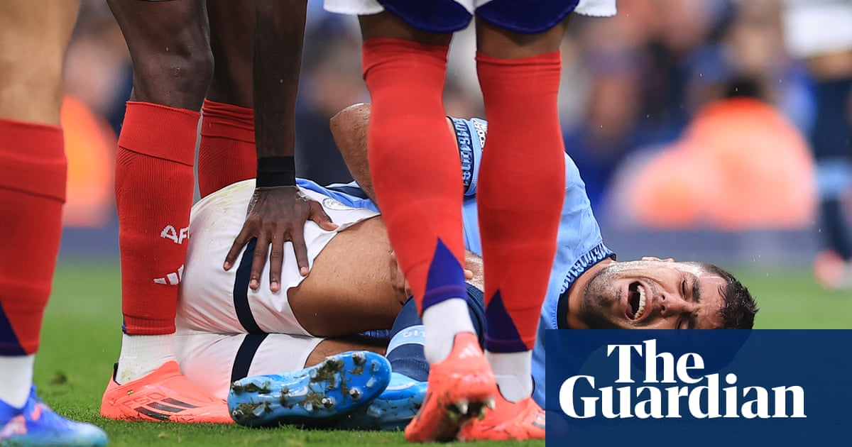 Rodri could miss rest of season after serious knee injury against Arsenal