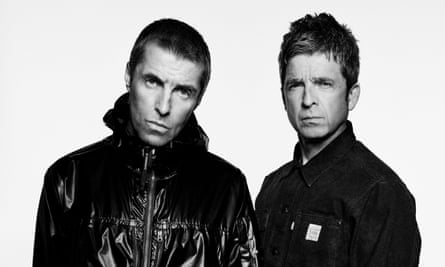 Renewed fraternal bond … Liam Gallagher and Noel Gallagher, pictured as they announced the Oasis reunion