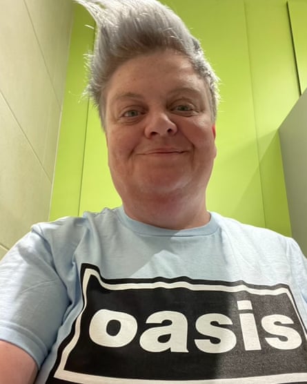 Susie McCabe now, still wearing an Oasis t-shirt.