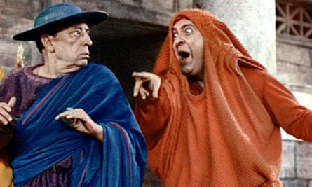 Buster Keaton and Zero Mostel in A Funny Thing Happened on the Way to the Forum.