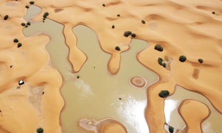 Dramatic images show the first floods in the Sahara in half a century