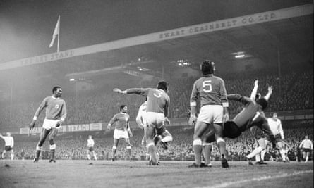 Eusebio and Benfica look on as Roy McFarland gives Derby the lead on a quagmire pitch.