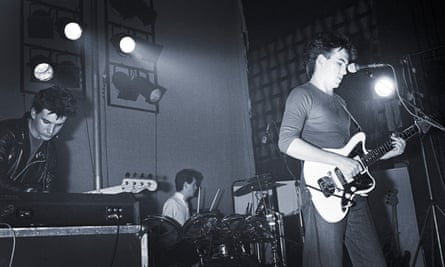 Simon Gallup, Lol Tolhurst and Robert Smith, of the Cure in Belgium, 1980.