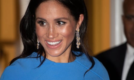 The Duchess of Sussex in 2018 wearing £500,000 diamond chandelier earrings, a wedding present, given by Saudi Arabia’s controversial crown prince Mohammed bin Salman.