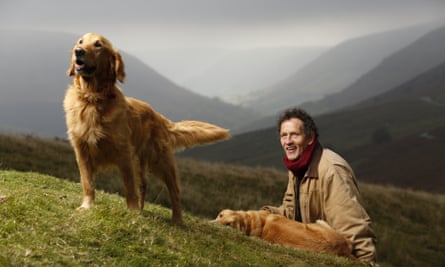 Monty Don with his dogs Nigel and Nell in 2016.