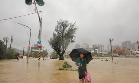 Typhoon Krathon hits Taiwan, killing two people and wreaking destruction