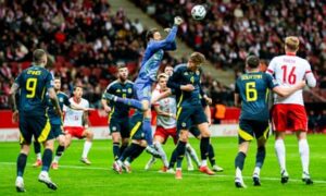 Andy Robertson’s late header in Poland gifts Scotland Nations League lifeline