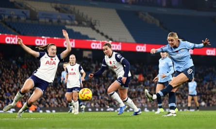 Khadija Shaw hat-trick fires Manchester City to emphatic WSL win over Spurs