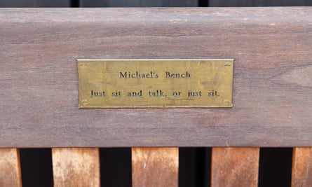 The plaque on a bench used by Psychologist Michael Caulfield, at Brentford’s training ground.