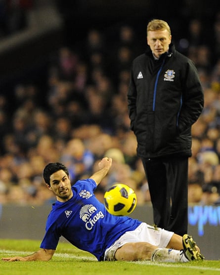 Mikel Arteta and David Moyes