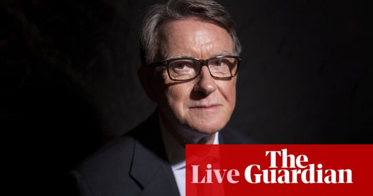 Peter Mandelson confirmed as new ambassador to US – UK politics live