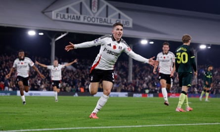 Harry Wilson celebrates his winner against Brentford