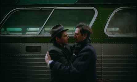 Adrien Brody and Alessandro Nivola in The Brutalist.