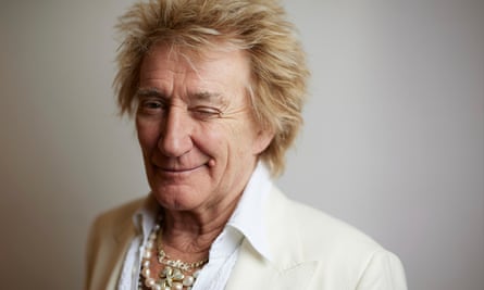 Rod Stewart winks at the camera