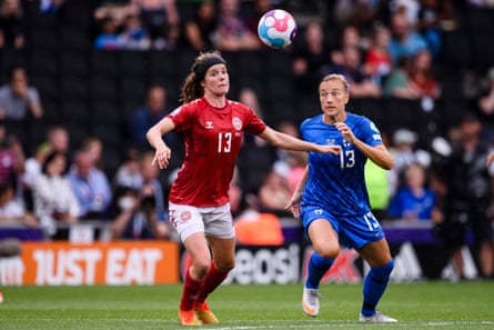 Sofie Junge Pedersen playing for Denmark