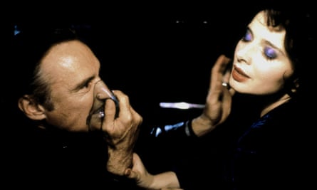 Dark … Dennis Hopper and Isabella Rossellini in Blue Velvet.