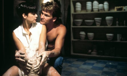 Demi Moore with Patrick Swayze in Ghost