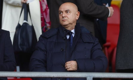 The Tottenham, chairman, Daniel Levy is pictured before the match at Southampton