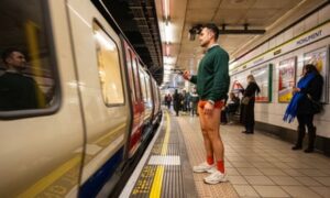 No Trousers Tube Ride brings carnival of underwear to London Underground