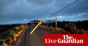 Storm Éowyn: danger to life threat from 100mph winds – live updates