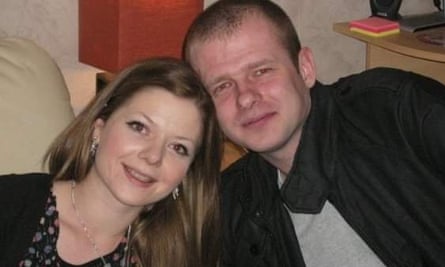 Luke Ashton, who took his life aged 40 in 2021 after struggling with a gambling addiction, with his wife Annie