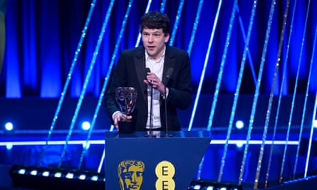 Jesse Eisenberg accepts the original screenplay award for A Real Pain.