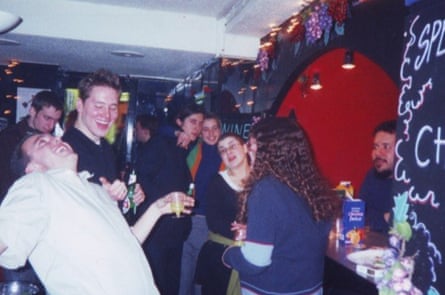 Louise (third from right), her fellow ushers, and Carl Barât of the Libertines, at the Prince Charles Cinema in 1999.