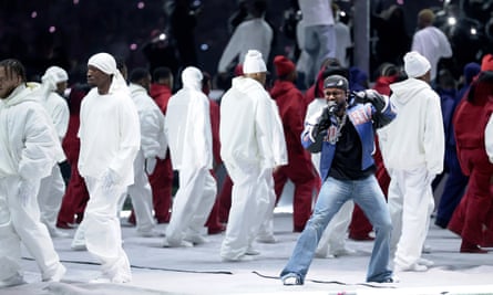 Kendrick Lamar’s Super Bowl half-time show review – game over for Drake