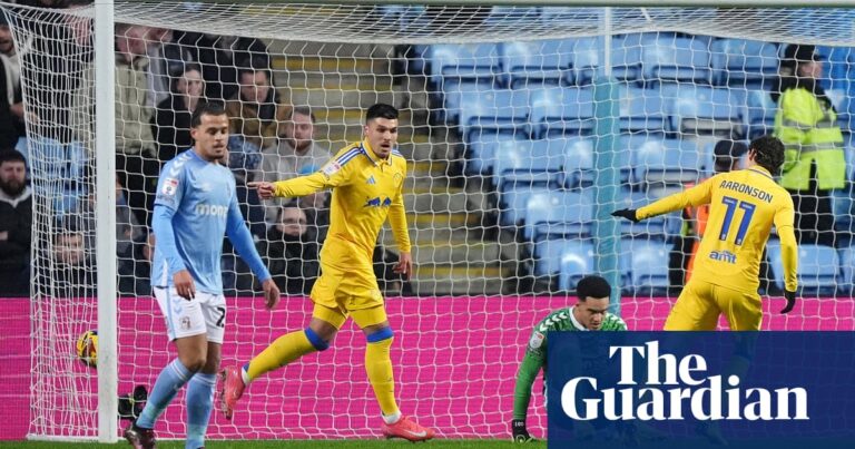 Leeds streak further ahead at summit as Piroe and Bogle wrongfoot Coventry