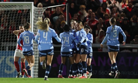 Manchester City into Women’s League Cup final as Fowler strike stuns Arsenal