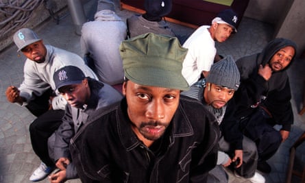 RZA (centre) with other members of the Wu-Tang Clan in 2000