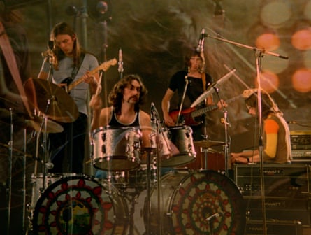 Pink Floyd performing at Pompeii.