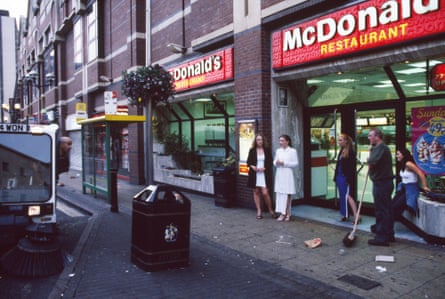 Clubbers in Birmingham at 6am on 16 August 1998.