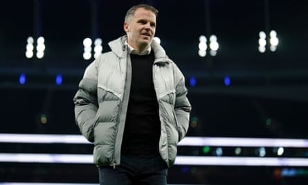 The Tottenham Hotspur coach, Robert Vilahamn, during the warm-up against Manchester United.