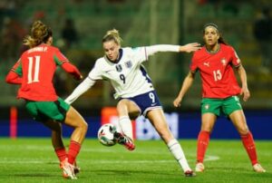 Alessia Russo: ‘England camps are great. We’re being tested … and we want to be better’