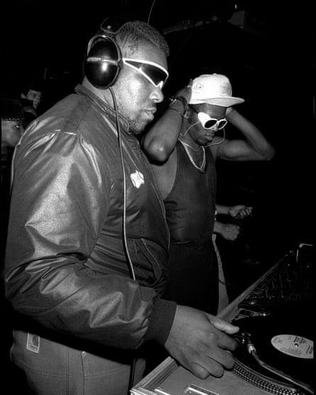 Afrika Bambaataa and GrandMixer DST at Camden Palace, London, in 1983.