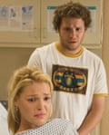 Actors Seth Rogen and Katherine Heigl in the film Knocked U