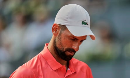 Novak Djokovic said he had to adapt to a ‘new reality’ after the 37-year-old’s defeat by Matteo Arnaldi in Madrid.