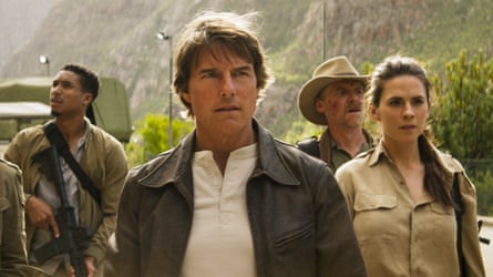 From left: Greg Tarzan Davis, Tpom Cruise, Simon Pegg and Hayley Atwell in Mission: Impossible - The Final Reckoning.